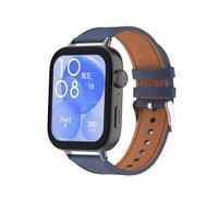 T-BLUER Watchband Compatible with Huawei Watch Fit 3 Strap,Leather Replacement Bracelet Band Accessories for Huawei Watch Fit 3 Dark Blue