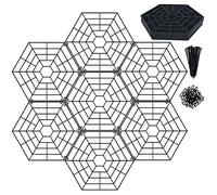 T-BOKO Pond Protectors - Pack of 20 Lightweight Plastic Floating Net Rings Protective Cover Net Heron & Cats Deterrent, Black