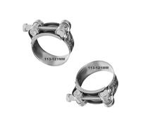 T Bolt Hose Clamps，2 Pieces 113-121MM Durable Exhaust Clamp Set, Hose Clips & Bolt Clip - Piping Secure Reliable Connection for Various Applications