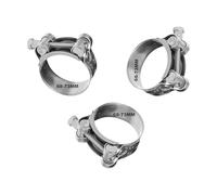 T Bolt Hose Clamps，3 Pieces 68-73MM Durable Exhaust Clamp Set, Hose Clips & Bolt Clip - Piping Secure Reliable Connection for Various Applications