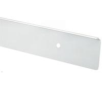 T&C™ 38mm-40mm Kitchen Worktop Finishing Profiles 3mm Radius Top & Bottom - Hand Finished - Polished Silver Finish (665mm Long Breakfast Bar End Cap)