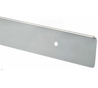 T&C™ 38mm-40mm Kitchen Worktop Finishing Profiles 6mm Radius Top & Bottom - Hand Finished - Satin Silver Finish (665mm Long Breakfast Bar End Cap)