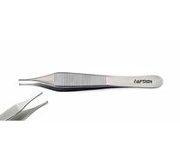 T/C Adson Tweezers 1X2 Teeth Jaw Adson Tissue Tweezer J2 Stainless Steel Fine Tip for Veterinary Instruments Hospital Clinic 4.75 Inch