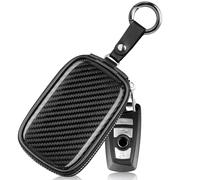 T-carbon Faraday Bag for Car Key, Real Carbon Fibre Key Fob Protector, RFID Blocking Pouch for Keyless Entry Car Keys, Anti-Theft Case Accessories(Black)