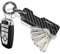 T-carbon Key Organizer, Compact Key Holder for Keychain, Real Carbon Fiber Minimalist Keychain Holder, Secures 2-10 Keys
