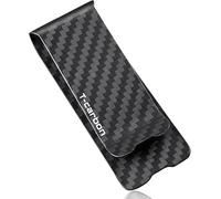 T-carbon Real Carbon Fiber Money Clip for Men, Slim Money Clip Wallet for Cash and Credit Card Holder for Business Front Pocket Clip, Glossy Black-28mm