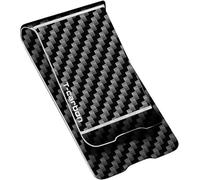 T-carbon Real Carbon Fiber Money Clip for Men, Slim Money Clip Wallet for Cash and Credit Card Holder for Business Front Pocket Clip, Glossy Black(38mm)