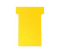 T-Card Pack of 100 Index Cards for Planning Boards, Durable Plastic T-Cards for Scheduling, Office & Project Management Use (Yellow, Size 2 48x85mm, Millimeters)
