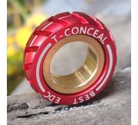 T-Conceal EDC Fidget Sliders Fidget Toys Stress Relief for Adults Magnetic Metal ADHD Casual Fidget Rings Haptic Coin Blocks (Red)