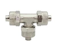 T-connector, for hose 12/10 mm, SW 17, working pressure max. 18 bar, nickel-plated brass