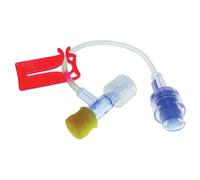 T-Connector with Needle Free Female Luer, 9 cm IV Extension Line, Low Priming Volume, Model EETCNF09