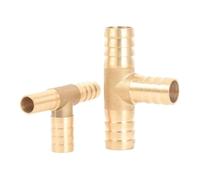 T-connectorReducer 3 4 5 6 8 10 12 13 14 16 19 25 Mm Hose Barb Tee Ways Brass Pipe Fitting Connector Splitter Adapter Water(12-6-12mm)(16 10 16mm)