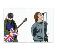 T.CROWE Oasis Liam & Noel Gallagher Unique Inspired Print Poster Pop Art Wall Hanging Home Decor