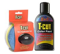 T-Cut Black Scratch Remover Color Fast Paintwork Restorer Car Polish - 500ml plus a Wax Applicator Set with Handle* 13 Colours Available