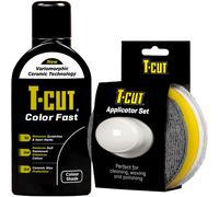 T-Cut Black Scratch Remover Color Fast Paintwork Restorer Car Polish - 500ml plus a Wax Applicator Set with Handle* 13 Colours Available