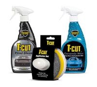 T-Cut Ceramic Wax 500ml + Final Glaze 500ml + Wax Applicator Set with Handle - Complete Car Care Bundle for Deep Gloss, Long-Lasting Protection & Effortless Application