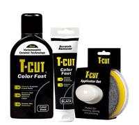T-Cut Colour Fast Car Paint Restorer Polish Wax + Scratch Remover Set - Black