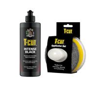 T-Cut Intense Black Scratch Remover & Ceramic Polish 500ml Wax Applicator Set with Handle