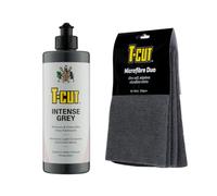 T-Cut Intense Grey Scratch Remover & Ceramic Polish 500ml Microfibre Duo Pack - Edgeless & Ultra-Soft Cloths for Car Detailing - Reusable, Versatile, Ideal Range