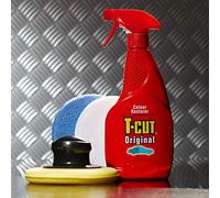 T-Cut Original Colour Restorer Car Polish Trigger Spray 500ml Bundle with T-Cut Wax Applicator Set with Handle