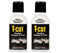 T-Cut Perfect Bumper & Trim Permanent Black Vinyl Restorer & Reviver 350Ml X2