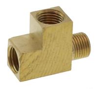 T distributor angle adapter brass with M10x1 external/internal thread size designed for For Oil pressure sensor connection on various vehicle models