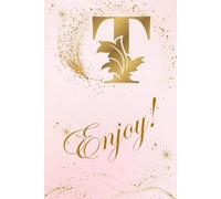T Enjoy: Personalized Initial Notebook - A Stylish 6 x 9 Journal with Monogram Letters A-Z for Daily Writing, Notes, or Gifts | 150 pages