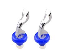 T&F 2PCS Stainless Steel/Plastic Lever-Arm Bottle Stoppers/Bottle Openers/Wine Bottle Re-Sealers
