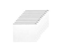 T&F A4/A5 Clear Plastic Zip Wallet Transparent File Bags File Folders Zip Bag Document Wallets 20 Pcs,White