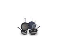 T-fal B210S574 One Stackables 5 Pcs Pan Set, Titanium Nonstick, Multi-Functional, Black, Aluminum