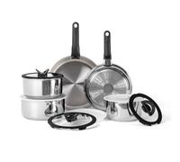 T-FAL Ingenio Preference Stainless Steel 13-Piece Cookware Set | Removable handles and stackable design save up space, while stainless steel offers versatile cooking on all cooktops.