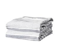T-Fal Premium Dual-Sided Skipping Striped Kitchen Towels (2-Pack), 18" x 28", Highly Absorbent, Long-Lasting, Reversable 100% Flat-Weave Cotton Dish