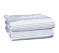 T-Fal Premium Dual-Sided Skipping Striped Kitchen Towels (2-Pack), 18" x 28", Highly Absorbent, Long-Lasting, Reversable 100% Flat-Weave Cotton Dish Towels, Hand Towels, Bar Towels, Navi Capri