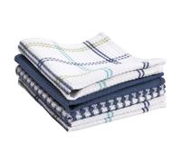 T-fal Premium Waffle Dish Cloths: Highly Absorbent Super Soft - 100% Cotton 12""x13"" Flat Waffle Dish Cloth for Cleaning & Drying (4-Pack) Cool