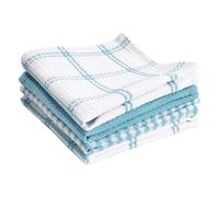 T-fal Premium Waffle Dish Cloths: Highly Absorbent Super Soft - 100% Cotton 12x13 Flat Waffle Dish Cloth for Cleaning & Drying 4-Pack Breeze