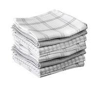 T-fal Premium Waffle Tea Towels, Highly Absorbent Super Soft and Durable 100% Cotton Dish Towels for Dishwashing (8 Pack, 12 x 13 Inches, Grey)