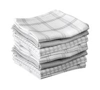 T-fal Premium Waffle Tea Towels, Highly Absorbent Super Soft and Durable 100% Cotton Dish Towels for Dishwashing (8 Pack, 12 x 13 Inches, Grey)