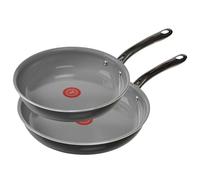 T-fal Preserve Ceramic Nonstick Frying Pan 2-Pc Set 8.5"""" & 11"""" Made without PFOA and PTFE Oven Broiler Safe up to 350F Cookware InoCeram Gl