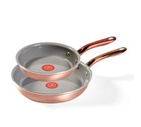 T-fal Preserve Ceramic Nonstick Frying Pan 2-Pc Set 8.5"""" & 11"""" Made without PFOA and PTFE Oven Broiler Safe up to 350F Cookware InoCeram Gl