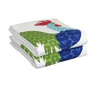 T-fal Textiles Double Sided Print Woven Cotton Kitchen Dish Towel Set, 2-pack, 16" x 26", Rooster Print