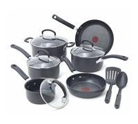 T-fal Ultimate Hard Anodized Nonstick Cookware Set 12 Piece Oven Broiler Safe 400F Lid Safe 350F Kitchen Cooking Set w/ Fry Pans Saucepans Dutch