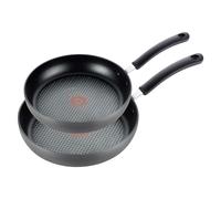T-Fal Ultimate Hard Anodized Nonstick Fry Pan Set 2 Piece 8 10 Inch Oven Broiler Safe 400F Kitchen Cookware Pots and Pans Set Non Stick Frying
