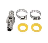 T Fitting Adapter Duty 304 Stainless Steel Fuel Pressure Sensor Adapter with Rubber Seals and Hose Clamps for 3/8 Inch Fuel Line .5mm ID Push Lock Connection Proof Engine (1/2)