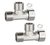 T Fitting Connectors Made from 304 Stainless Steel Perfect for Managing Water Flow in Various Applications, Pack of 2