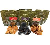 T forrest 6 Packs Mixed 100% Natural Air Dried Dog Treats - 2 x Dried Beef Liver 150g, 2 x Pigs Ears Strips 150g, 2 x Beef Paddywack 120g - Produced in UK (Assorted)