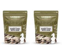 T.Forrest Air-Dried Rabbit Ears for Dogs 180g - High Protein, Hypoallergenic, Grain-Free Chews for Healthy Teeth & Happy Tummies (Pack of 2)