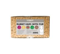 T.Forrest British Air Dried Rabbit Ears with Fur - 500g - High Protein, Long Lasting, Grain & Gluten Free Dog Treats