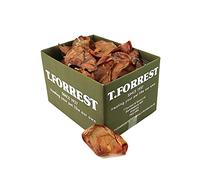 T. Forrest British Dried Whole Pigs Ears x50 For Dogs, 100% Natural Treats, Long Lasting Grain Free Chew