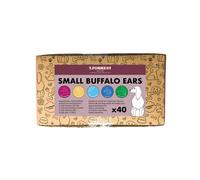T.Forrest Small Air-Dried Buffalo Ears for Dogs (40 Pack) - 100% Natural, Long Lasting, Grain Free, High Protein Dog Treats