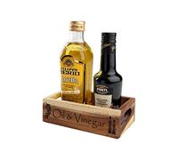T&G 09743 Baroque Oil and Vinegar Crate Box, Acacia Wood, Brown